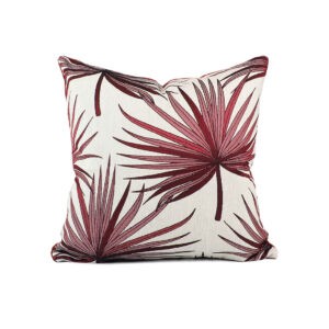Cushion model: LEAVES-Redcolor-Small-01