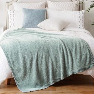 Throws Blanket - Chenille Sagegreen