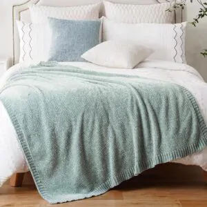 Throws Blanket - Chenille Sagegreen