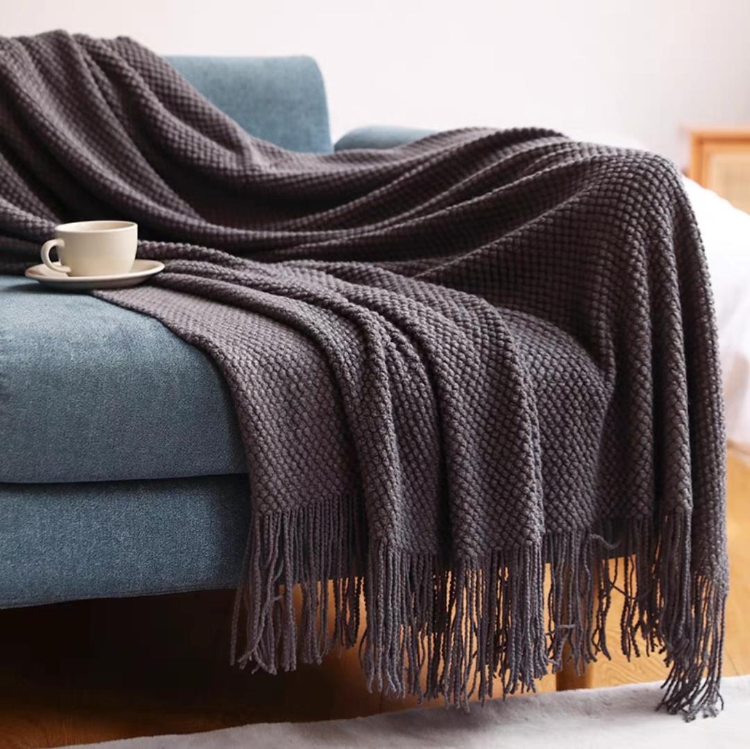 Throws Blanket - Moramdi Dark Grey - NexusHome