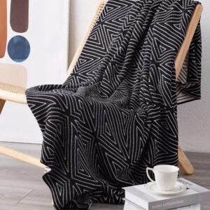 Throws Blanket - Madison - Black & White-01