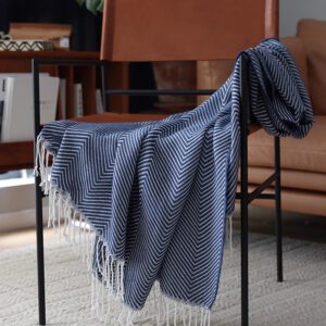 Throws Blanket - Owen Dark Blue