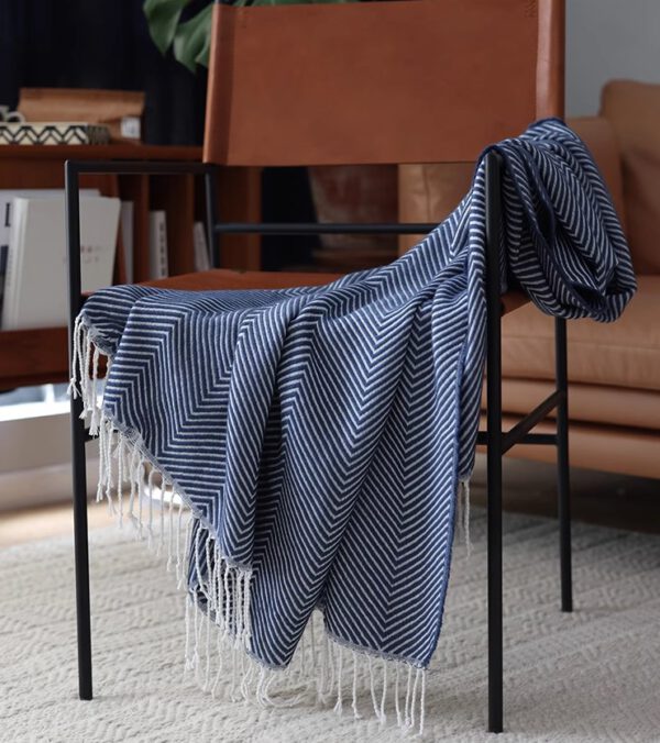 Throws Blanket - Owen Dark Blue