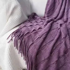 Throws Blanket - Plain - Purple