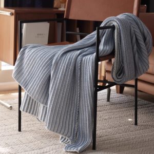 Throws Blanket - Stripe - Light Blue