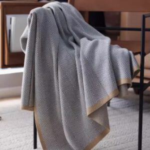 Throws Blanket - Argyle Grey