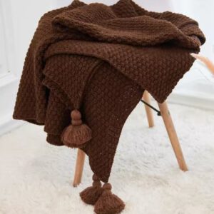 Throws Blanket - Chunky Dark Brown