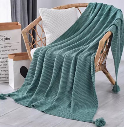 Throws Blanket - Chunky Green