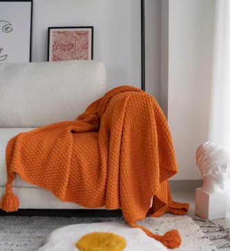 Throws Blanket - Chunky Orange
